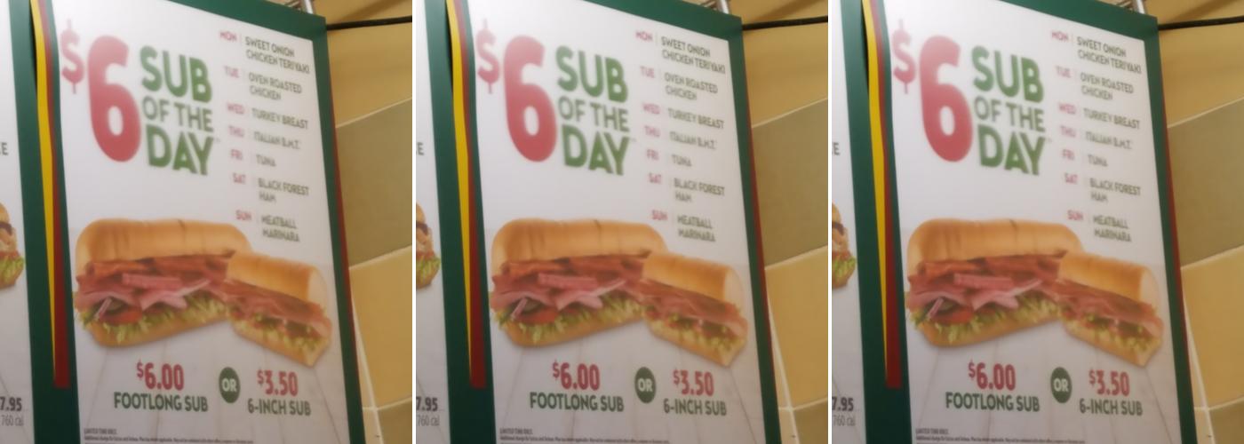 Subway Menu
