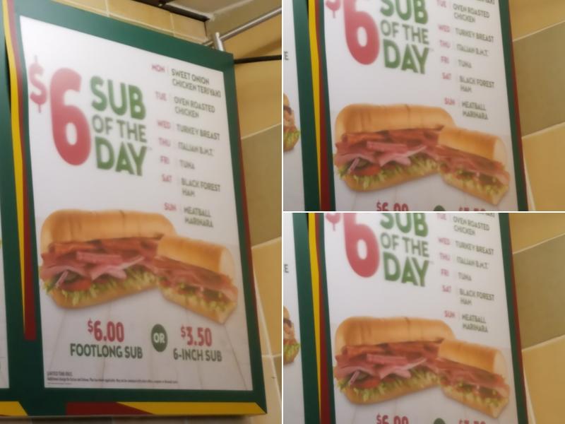 Subway Menu