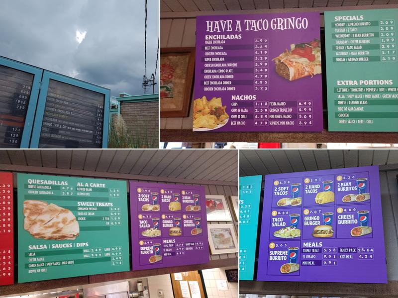 Gringo's Inc Menu
