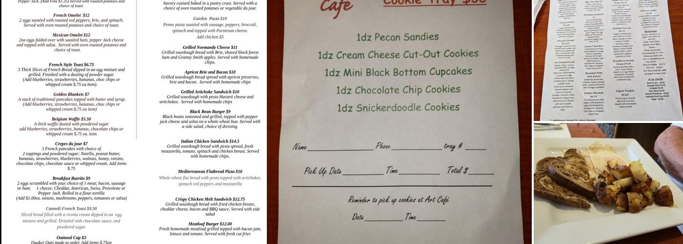 Art Cafe Menu