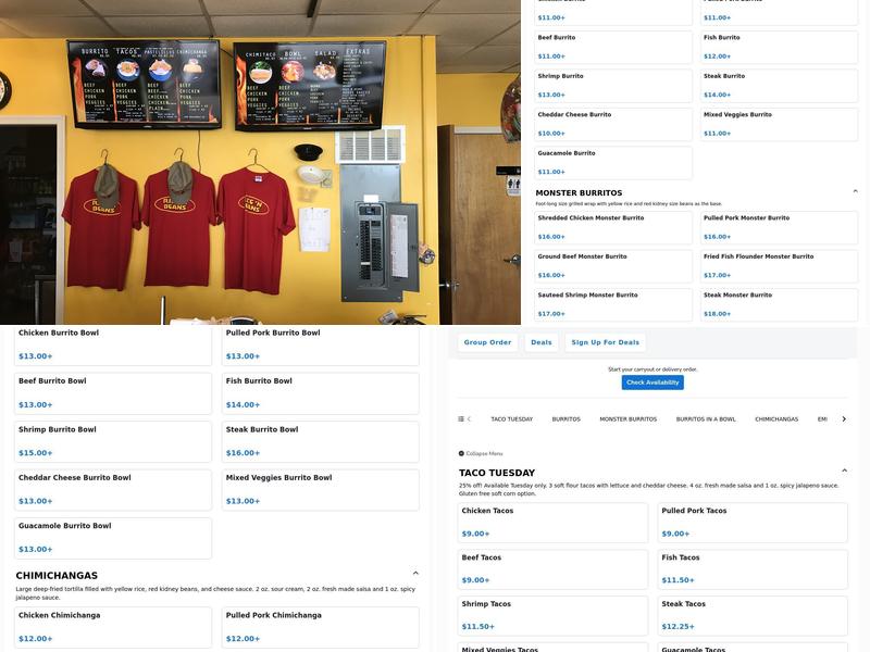 Rice N’ Beans Menu