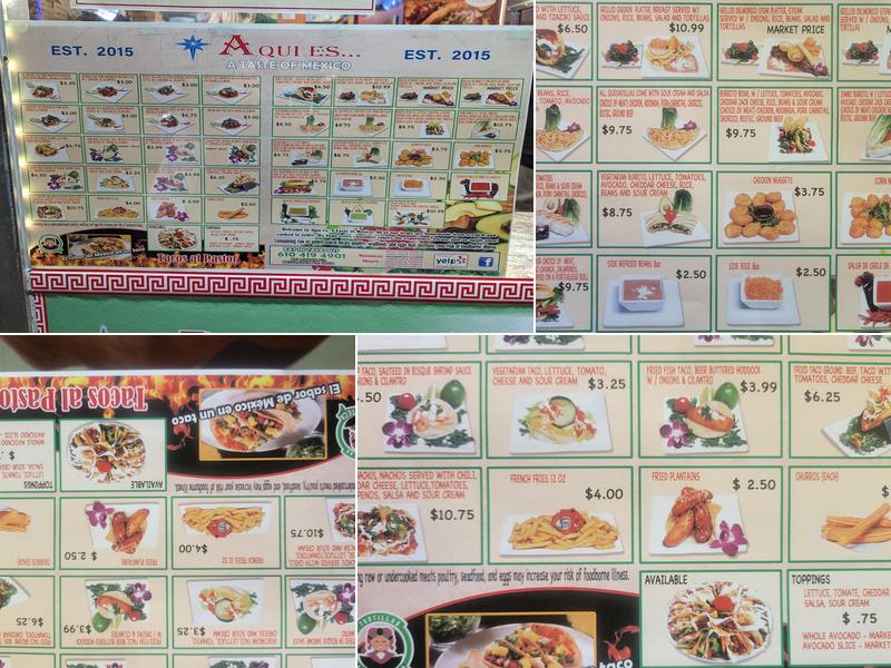 Aqui Es: A Taste Of Mexico Menu