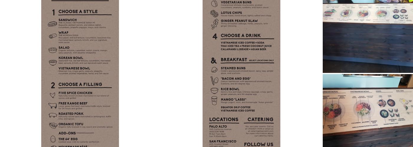 Spice Kit Menu