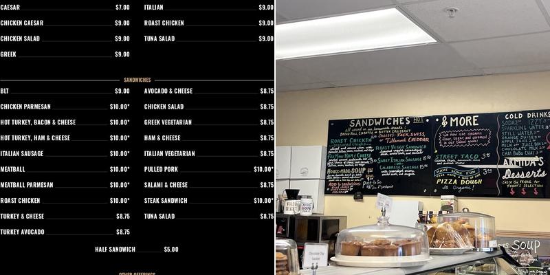 Armida's Bakery and Cafe Menu