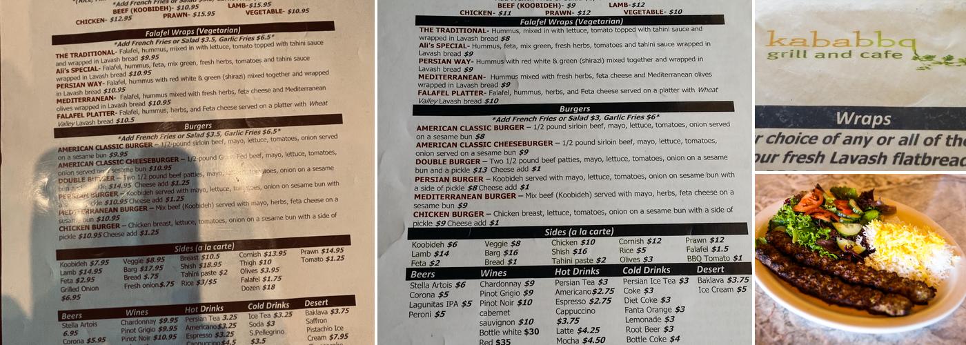 Kababbq Grill & Café Menu