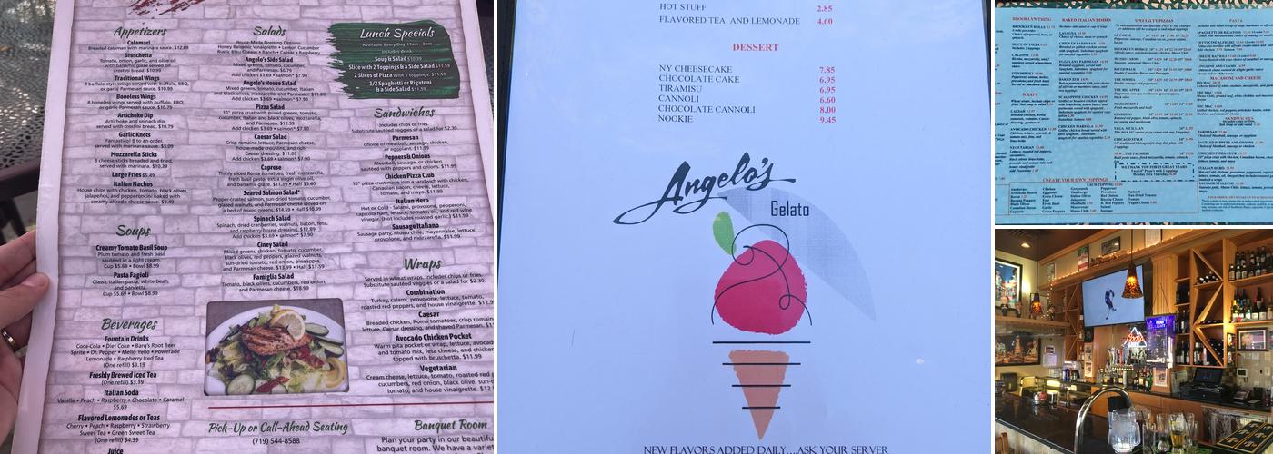 Angelo's Pizza Parlor Menu
