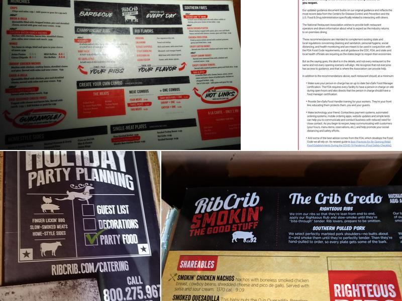 RibCrib BBQ Menu