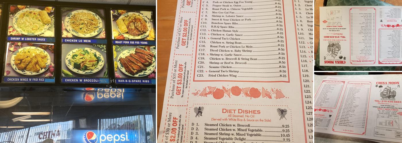 China Moon Restaurant Menu
