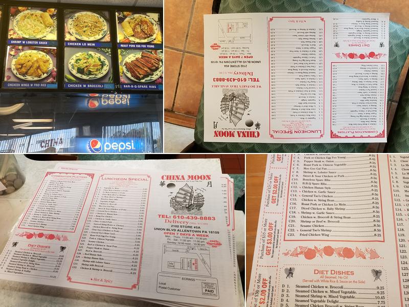 China Moon Restaurant Menu