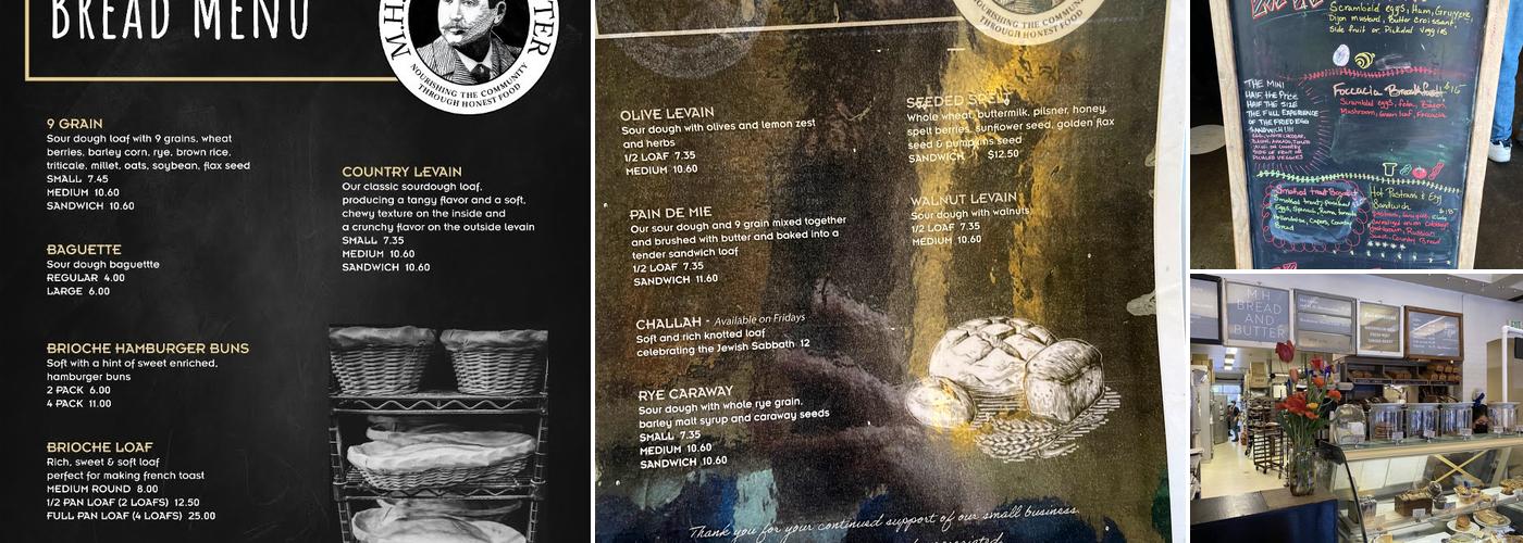 M. H. Bread and Butter Menu
