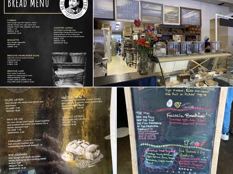 M. H. Bread and Butter Menu