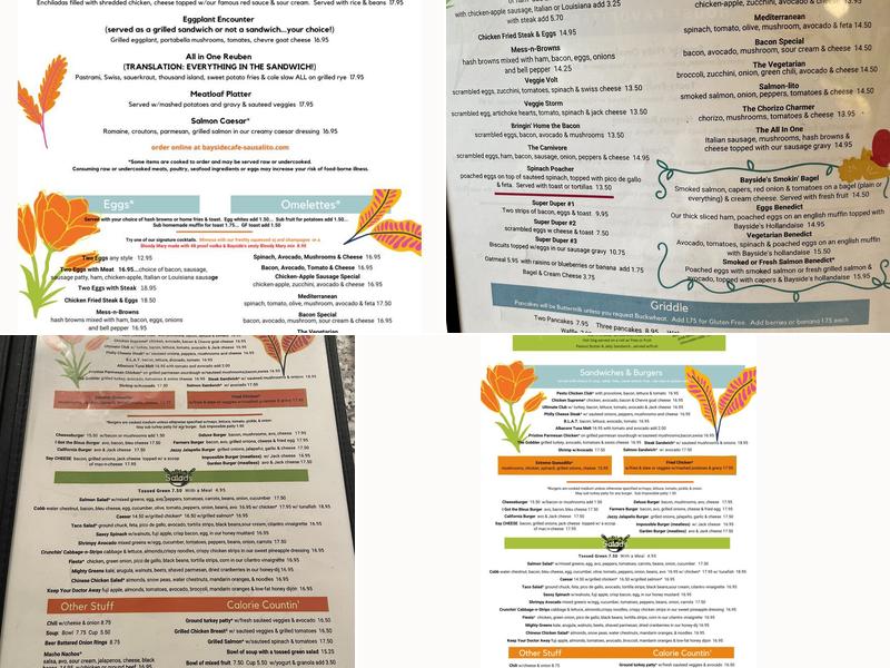 Bayside Café Menu