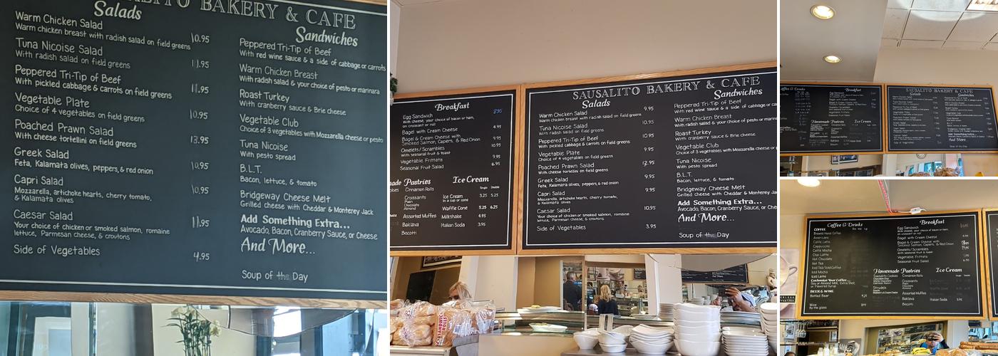 Sausalito Bakery & Cafe Menu