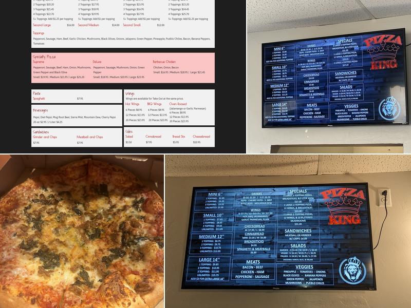 Pizza King Menu