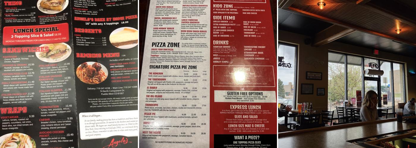 ThunderZone West Menu