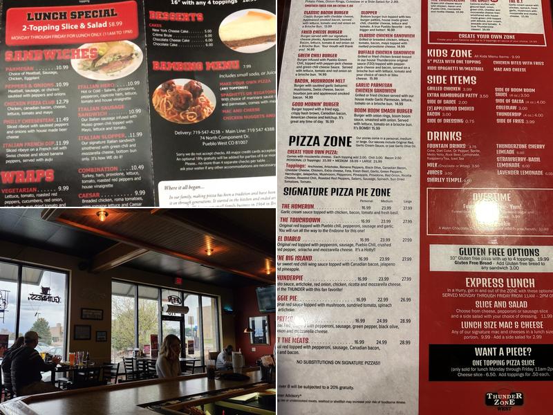 ThunderZone West Menu