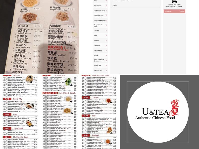 U & TEA Menu