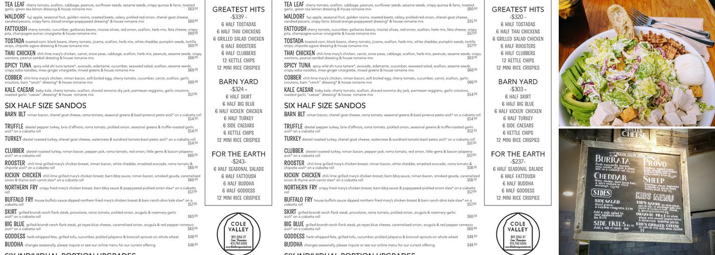 Blue Barn Corte Madera Menu