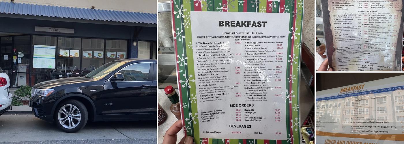 TJ Cafe Menu