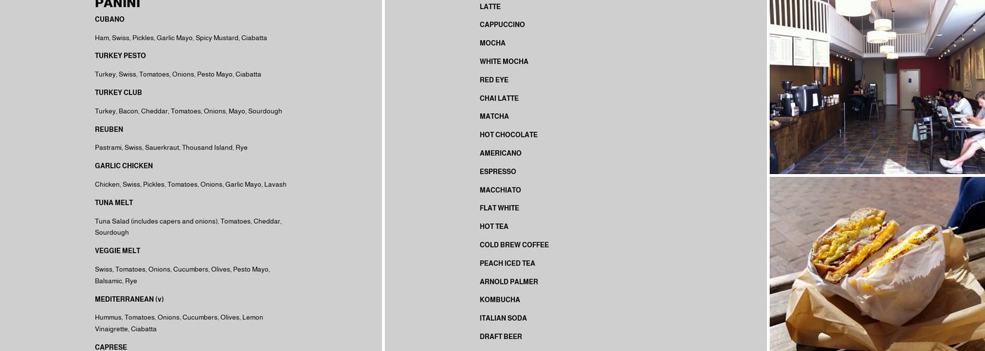 Another Cafe Menu