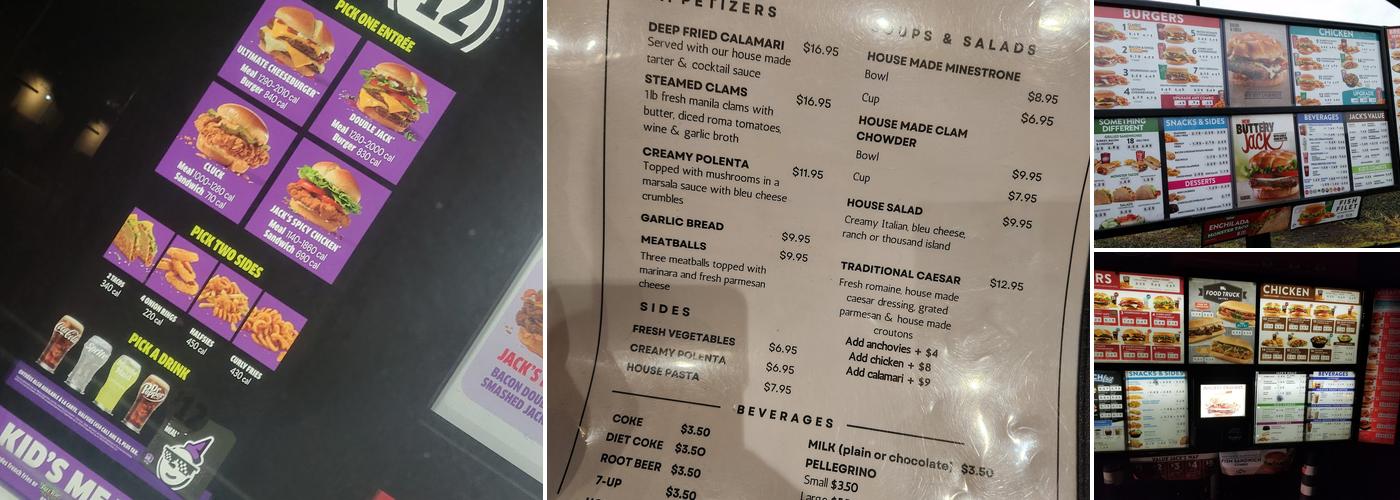 Jack In The Box Menu