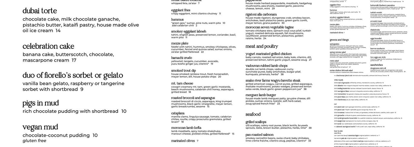 Insalata's Menu