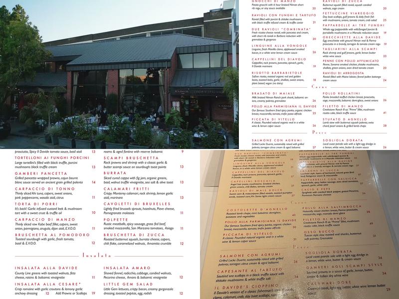 Il Davide Menu