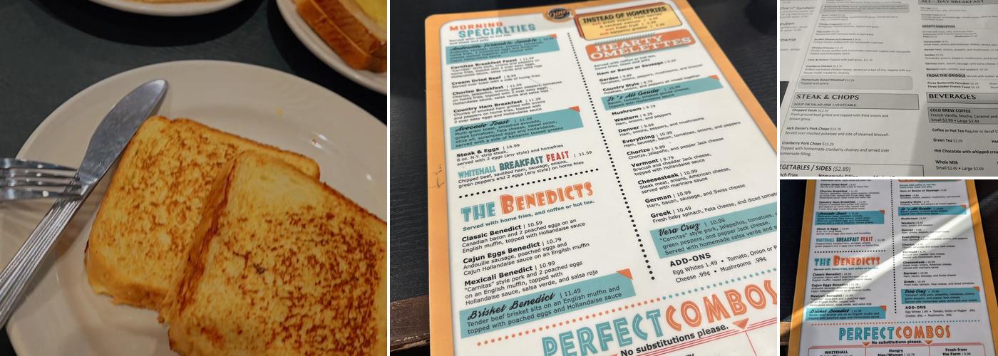 Whitehall Diner Menu