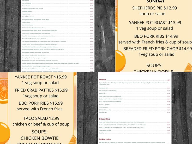 Hamilton Family Restaurant Menu