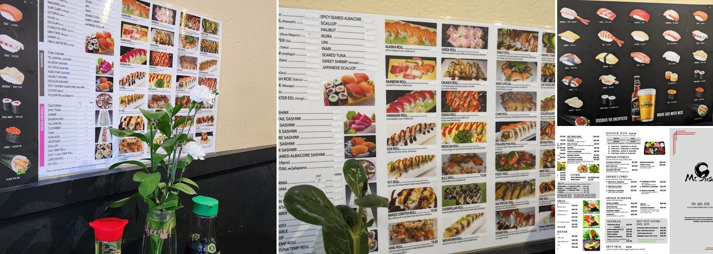 Mr. Sushi Menu