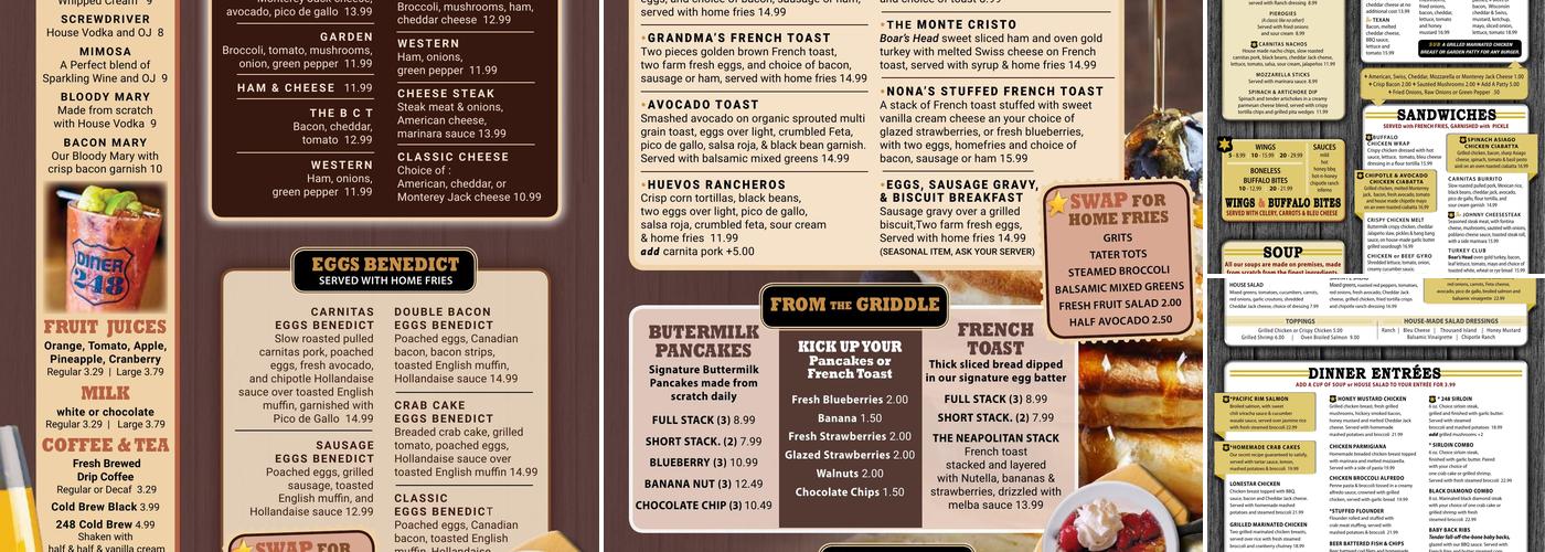 Diner 248 Menu