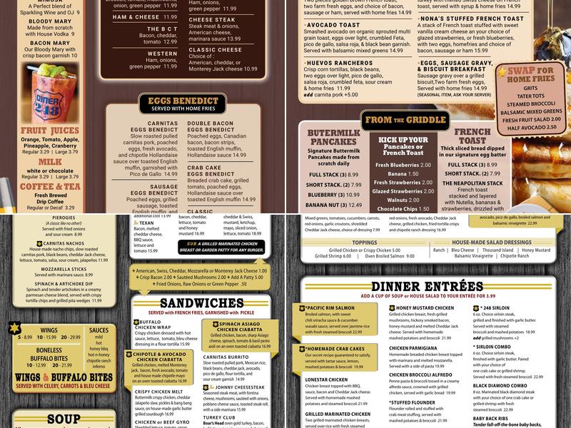 Diner 248 Menu