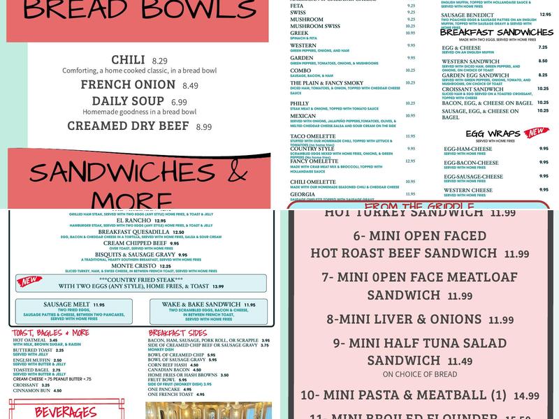 John's Plain & Fancy Diner Menu