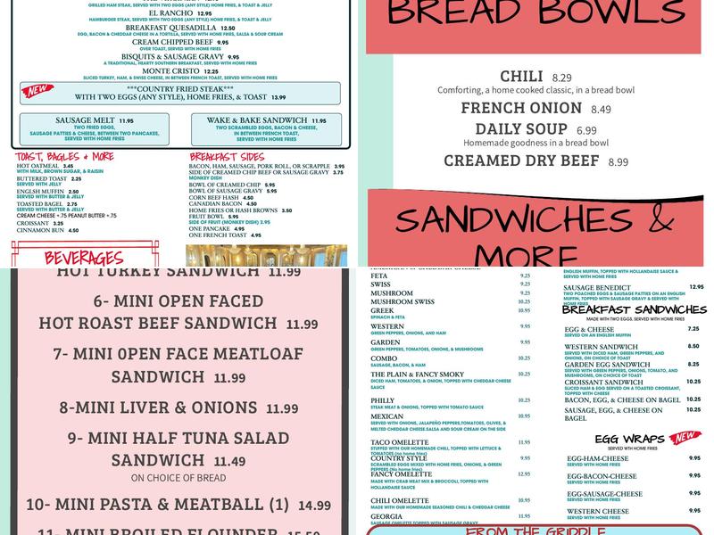 John's Plain & Fancy Diner Menu