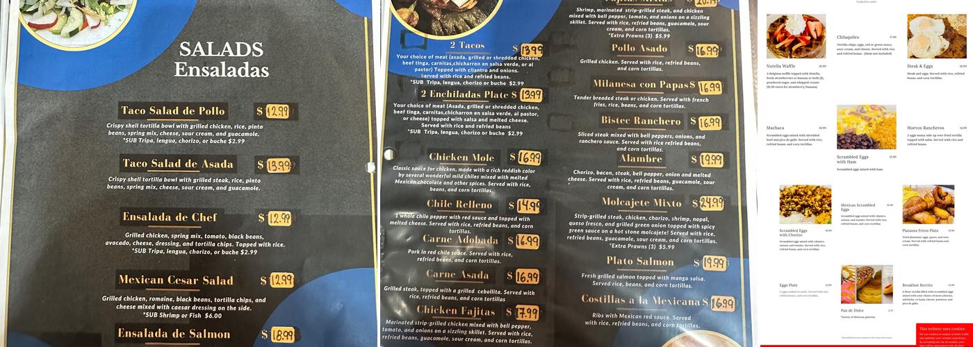 El Rincon Del Palmar Menu