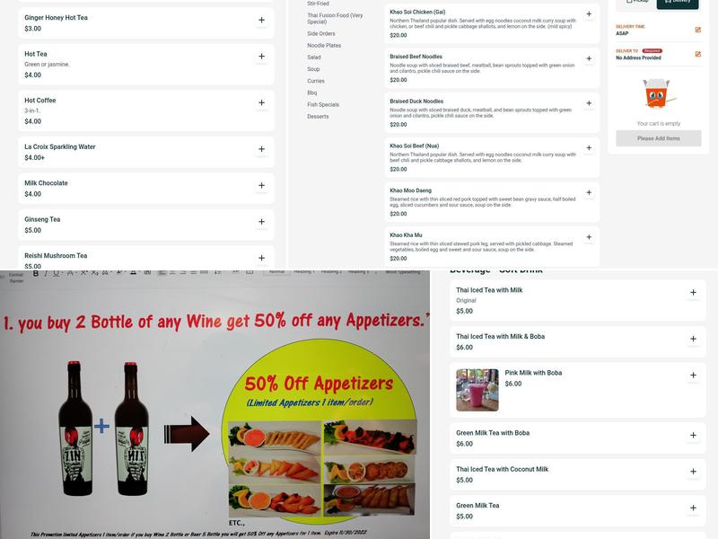 Thai Food Express -San Rafael Menu