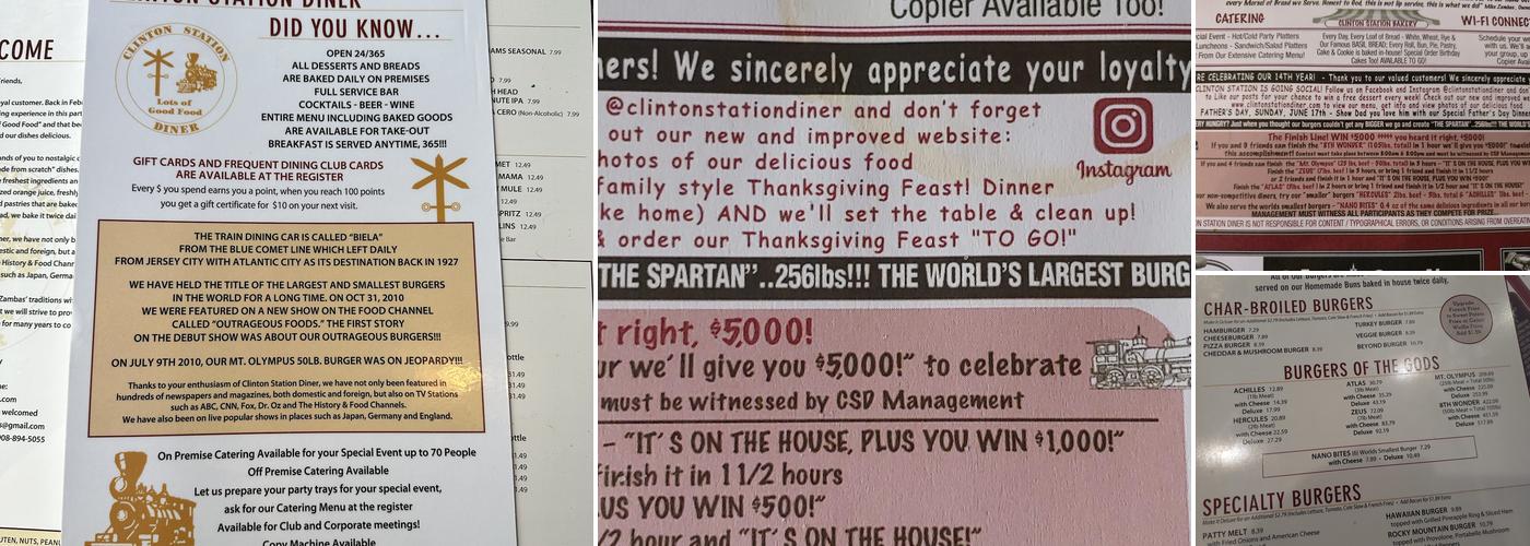 Clinton Station Diner Menu