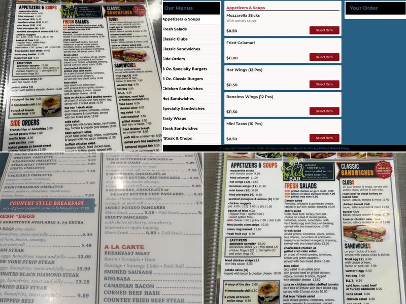 East Penn Diner Menu