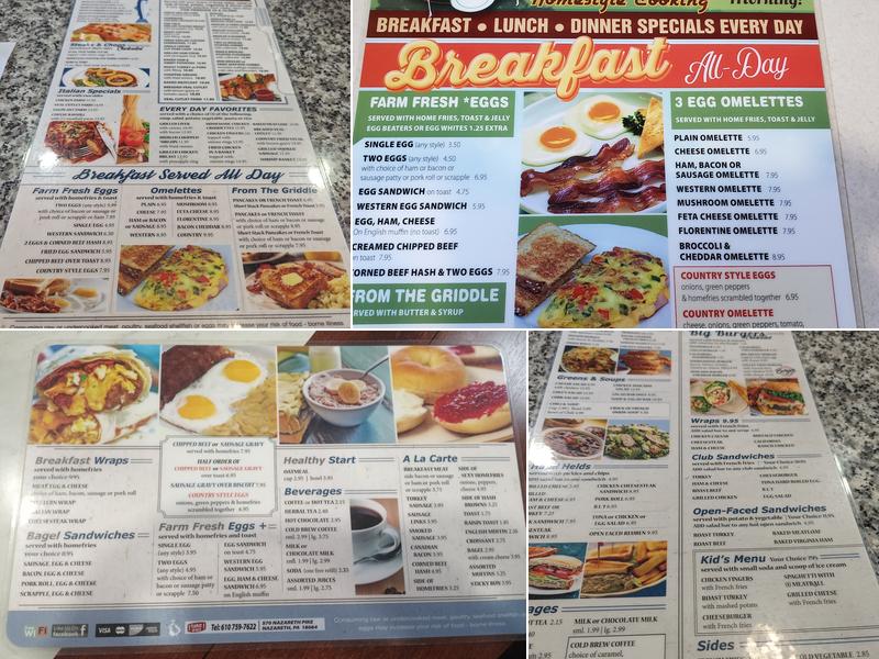Valley View Diner Menu