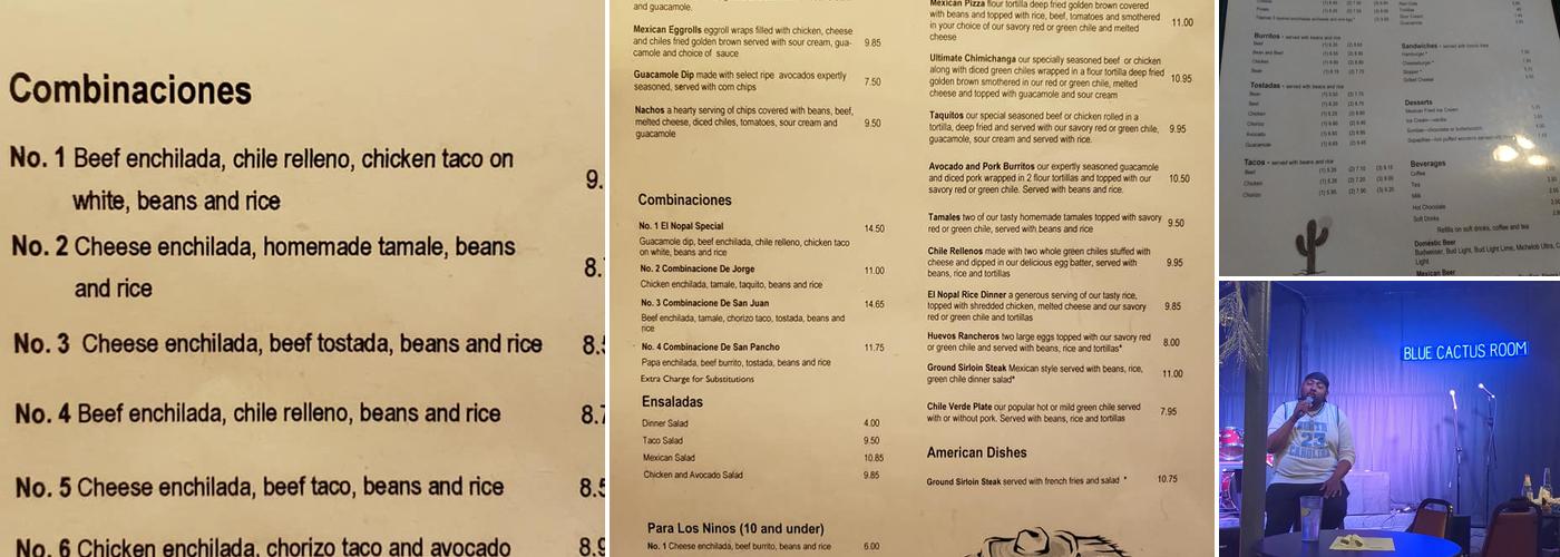 El Nopal Restaurant Menu