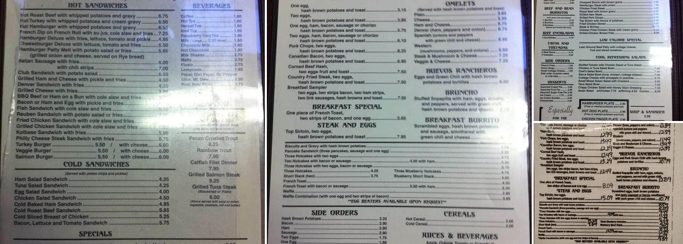 Pantry Restaurant Menu