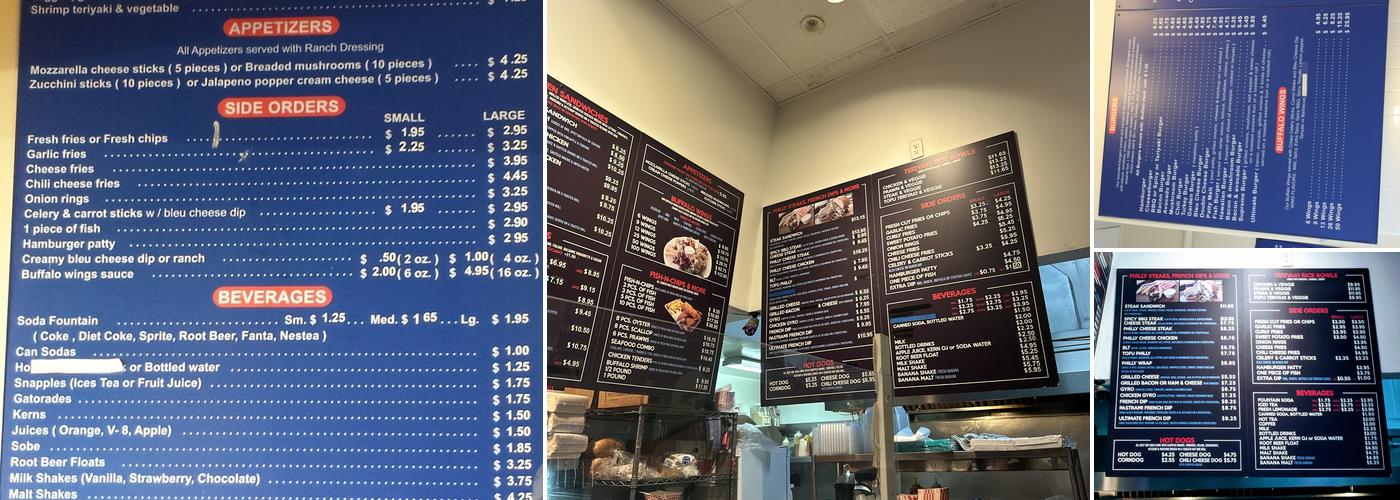 Buffalo Burger Menu