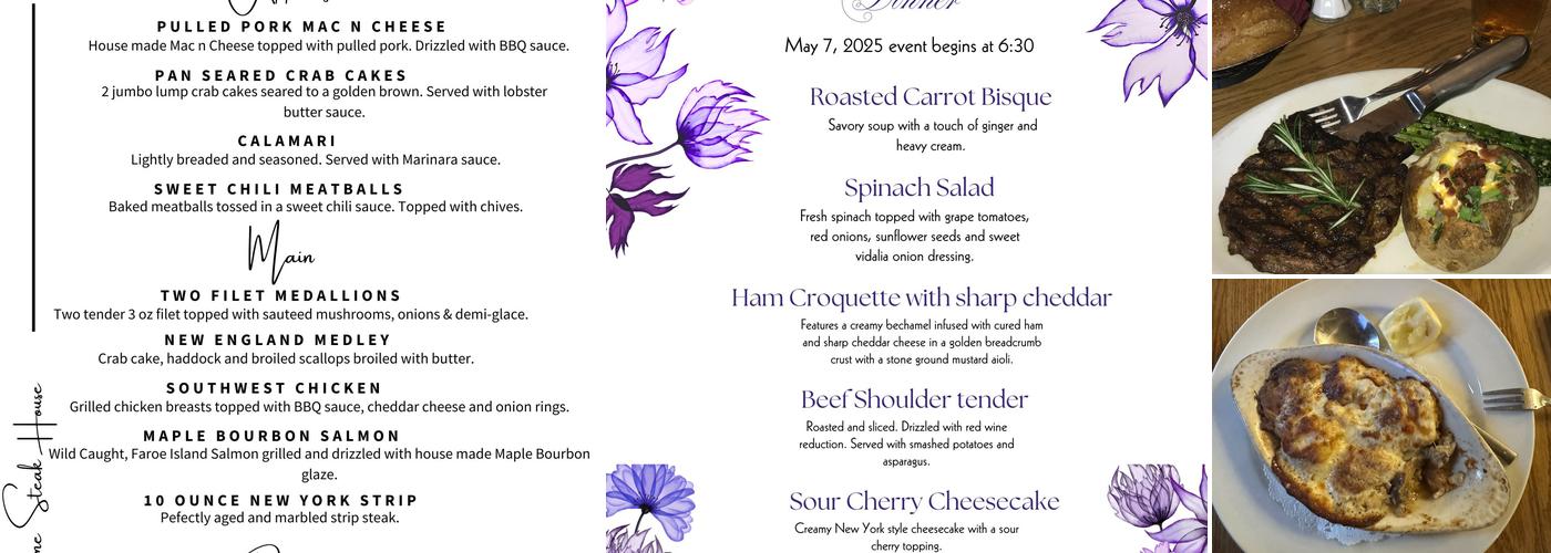 Prime Steak House Menu