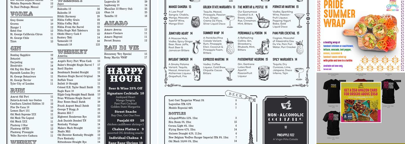 Curry Up Now Menu