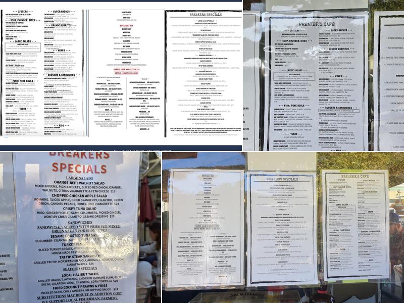 Breakers Café Menu