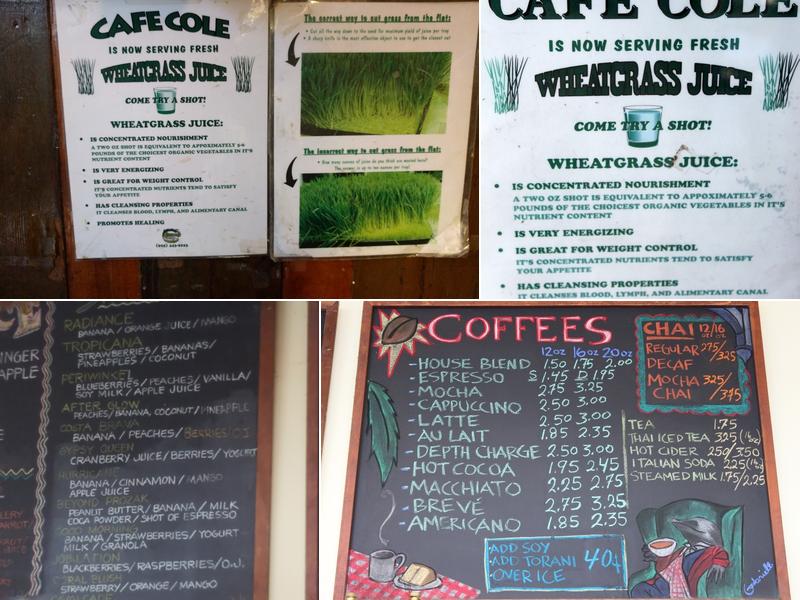 Cafe Cole Menu