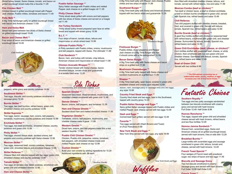 Southwest Grill Menu