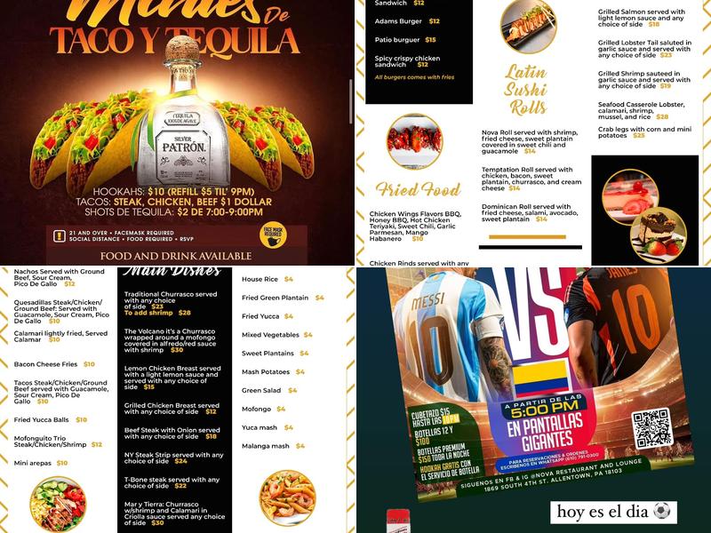 Nova Restaurant And Lounge Menu