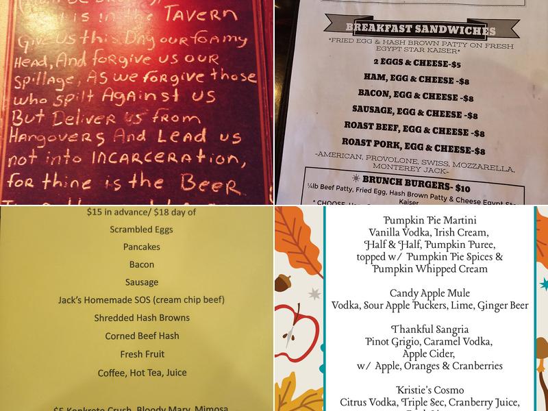 The Gin Mill and Grille Menu