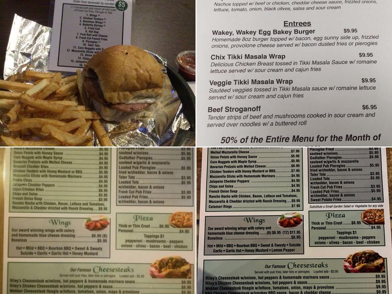 Riley's Restaurant & Pub Menu